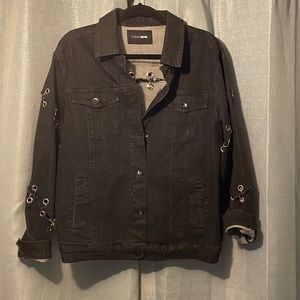 Black denim jacket